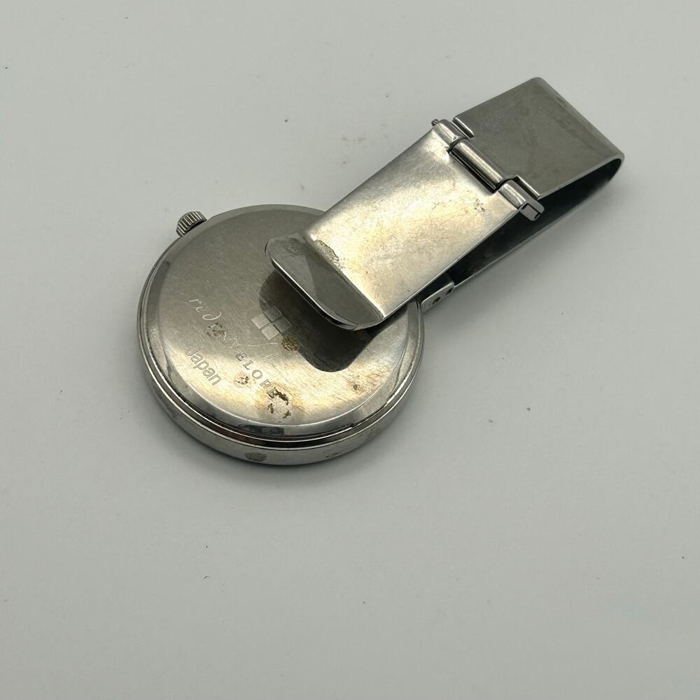 WJF Silver-tone Stainless Steel Clip-on Watch Working New Battery image 5